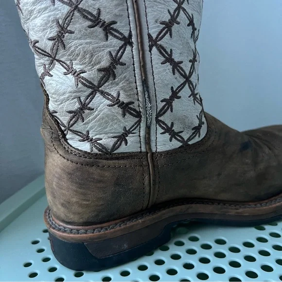 Twisted X Brown and White Steel Toe Boots - Picture 12 of 12